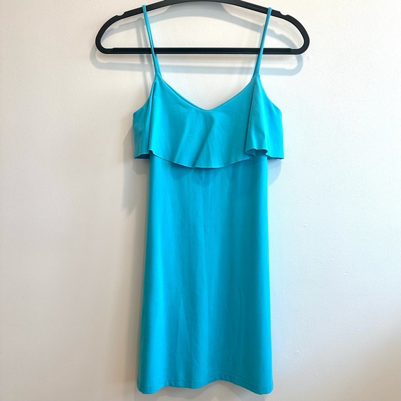 ❌ Susana Monaco Gwen Ruffle Top Dress - Surf - Picture 4 of 7